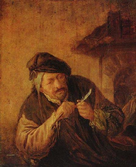 Adriaen van ostade Cutting the Feather oil painting image